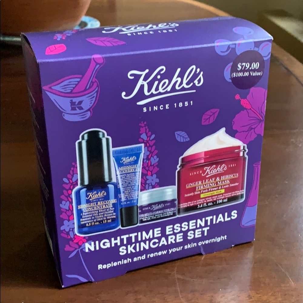 NWT Kiehl’s Nighttime Essentials Skin Care Set